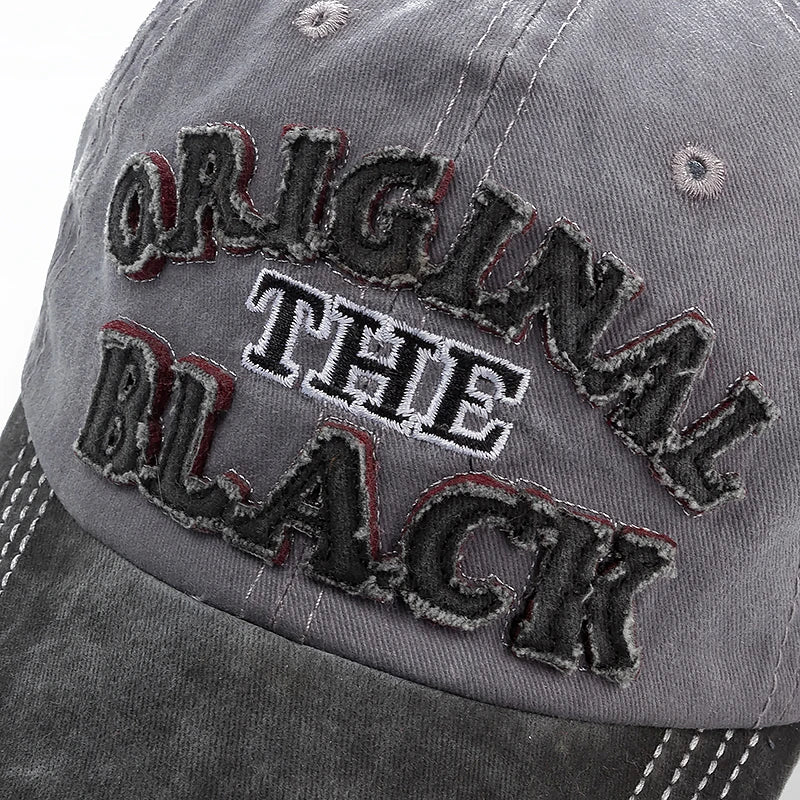 Casquette de baseball noire en coton lavé — hommes, femmes, décontractée, brodée, chapeau papa, 2022