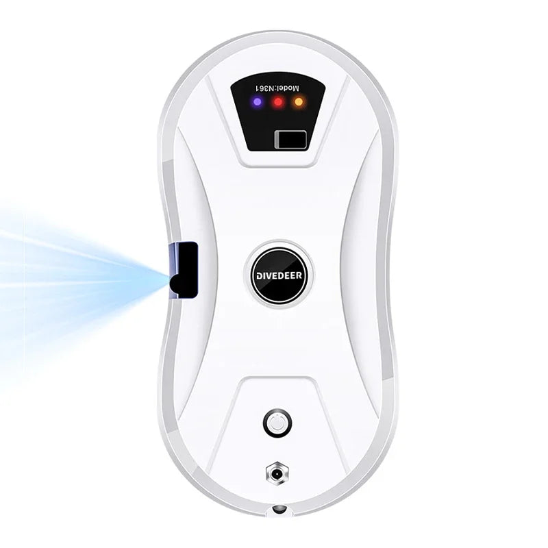 DIVEDEER Robot de limpieza inteligente para el hogar con función de pulverización automática de agua, máquina de limpieza de cristales magnética anticaída
