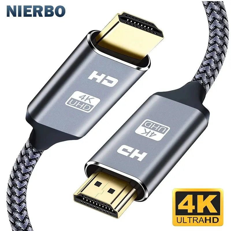 NIERBO-HDMI 2.0 Cable 4K for PS4 PS3 Xbox Fire TV Stick, Blu-ray Player HDR, High Speed Ethernet, 4K, 60Hz, Male, 3ft, 6ft, 10ft