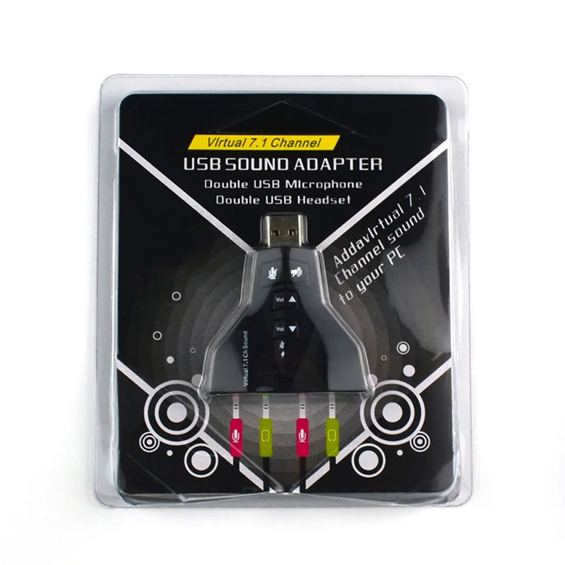 Carte Son USB Virtuelle 7.1 Canaux — Interface Audio Externe Sans Pilote PC