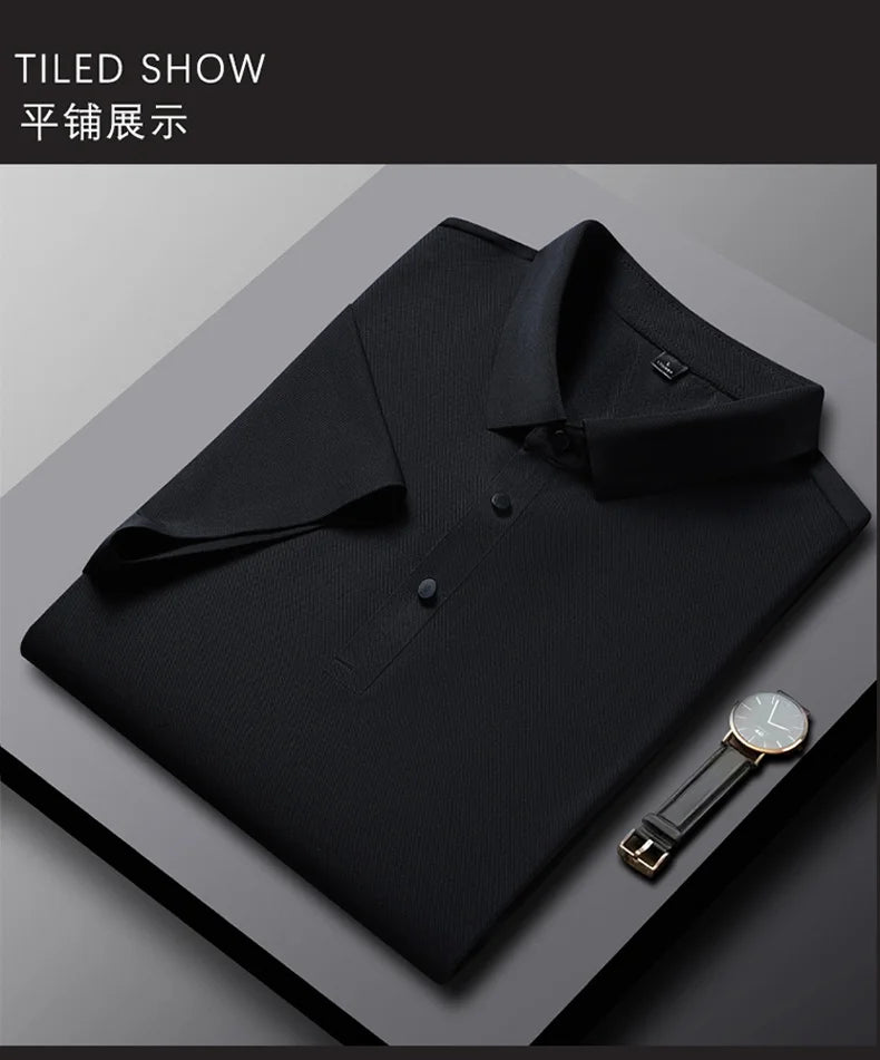 Polo homme 3 boutons décontracté — travail, séchage rapide, manches courtes, golf, grandes tailles
