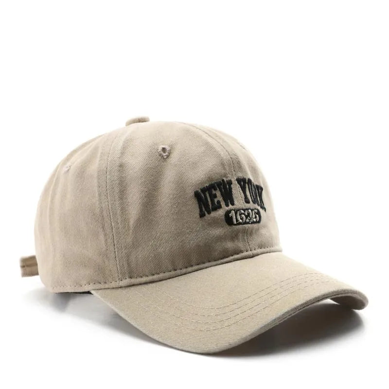 Casquette de baseball lettre brodée — hommes, femmes, mode, vintage, solide, sports plein air, snapback (v2)
