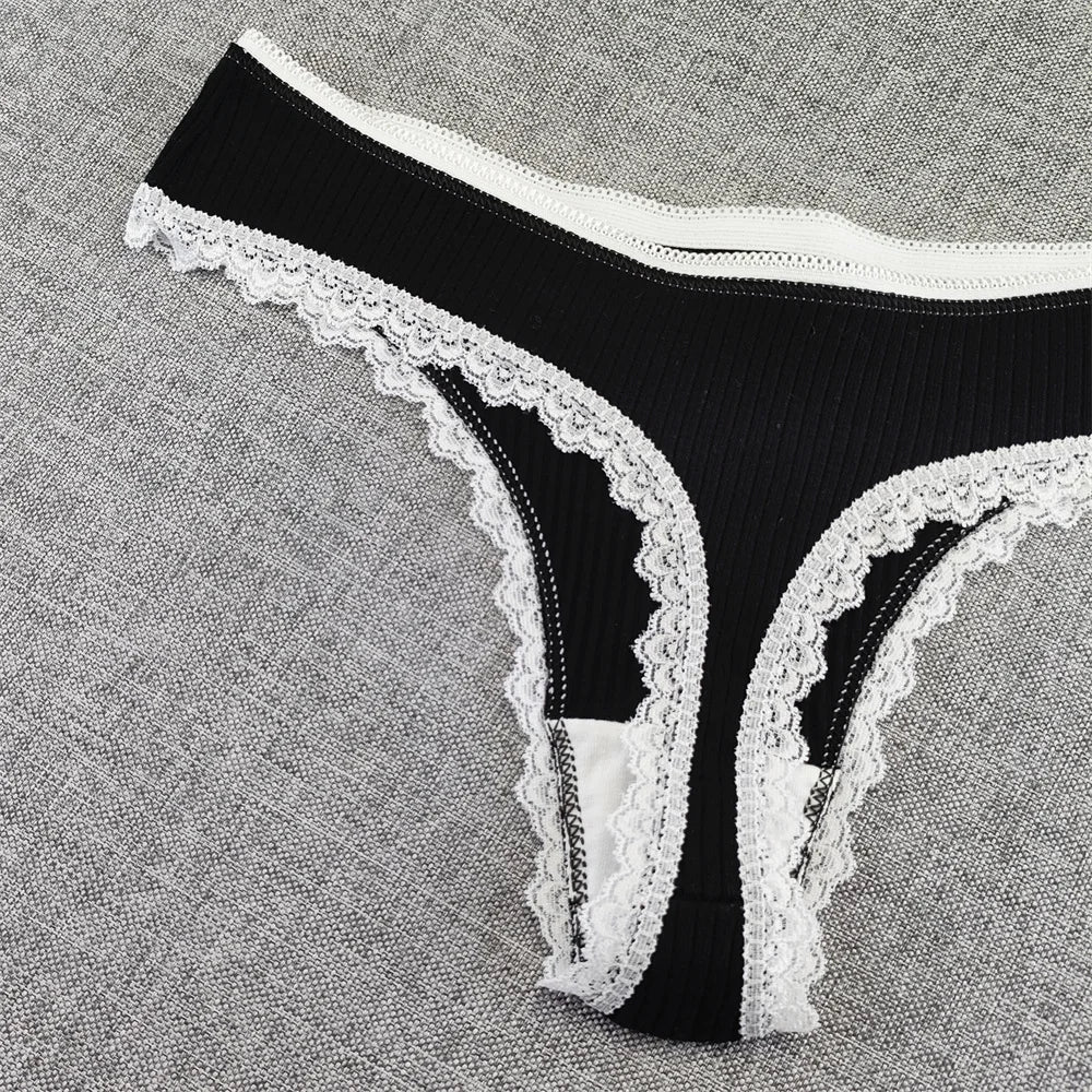 Culottes Dentelle Garniture Femme — Lot de 3 Pièces Lingerie