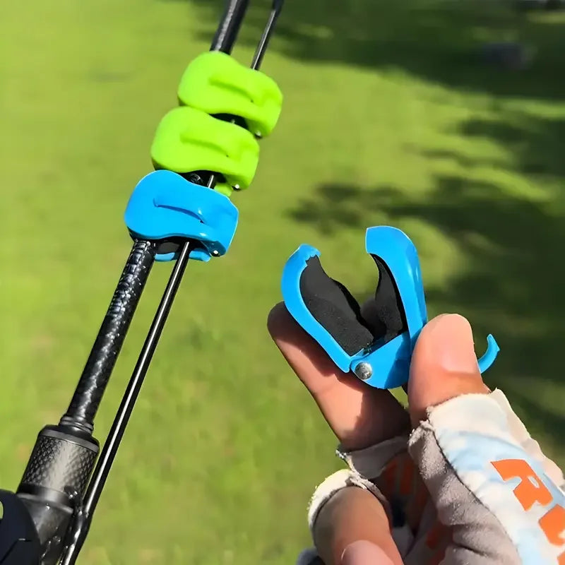Clip de canne à pêche à fixation rapide, 2 pièces, support à 1 main sans outil pour tiges d'eau douce en 2 pièces, organisateur de matériel à prise sécurisée