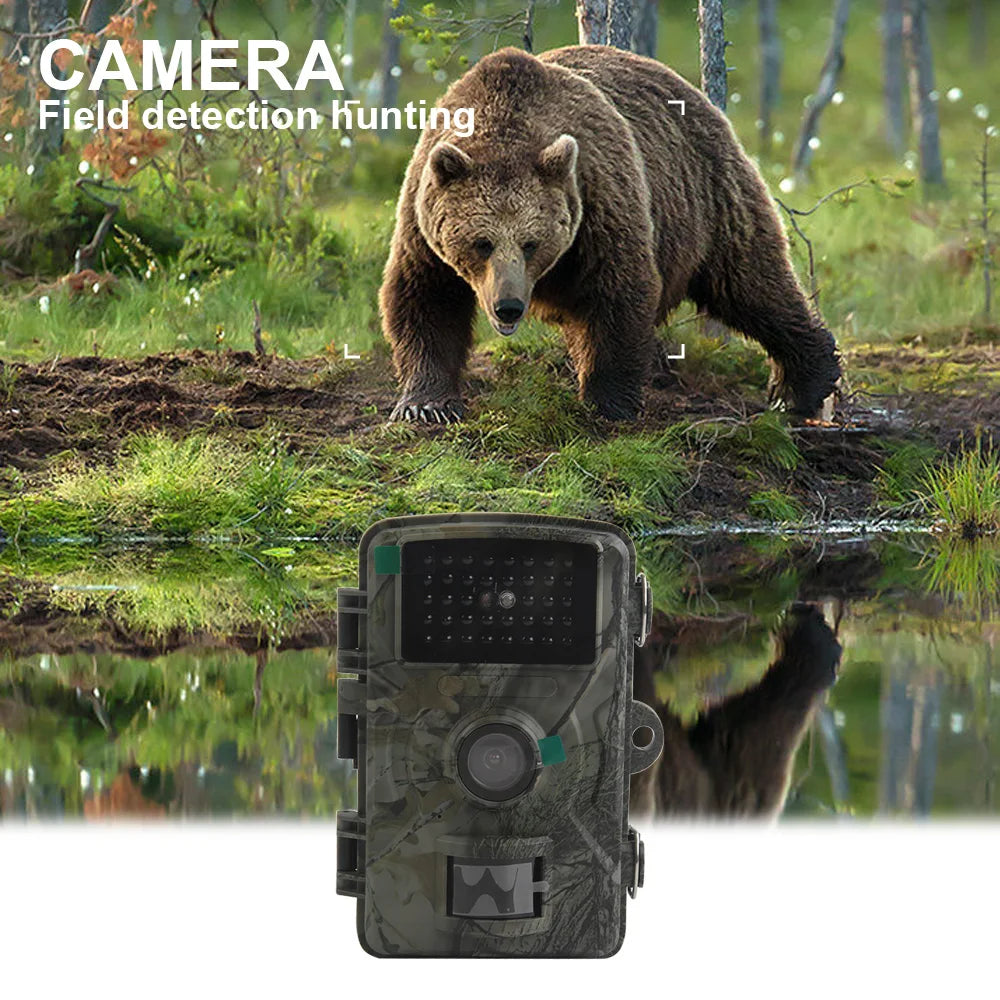Caméra de chasse infrarouge HD avec vision nocturne, écran TFT 2,0 pouces, 1920x1080P, étanche IP66 pour la chasse en plein air et l'observation de la faune