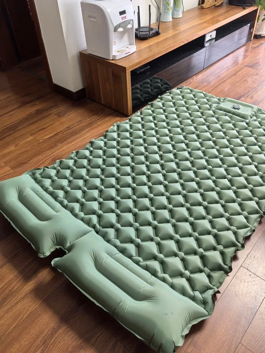 Matelas gonflable Double de Camping en plein air, coussin de couchage Extra large, lit pliant ultraléger, tapis de couchage pour voiture, tapis de voyage