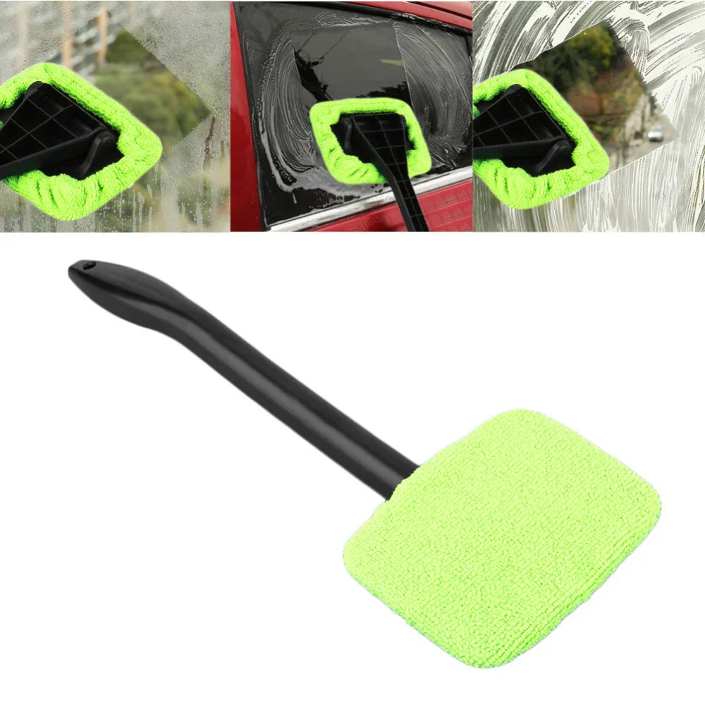 New Car Window Cleaning Brush Kit, Windshield Cleaning Tool, Interior Wiper with Long Handle, Car Accessories