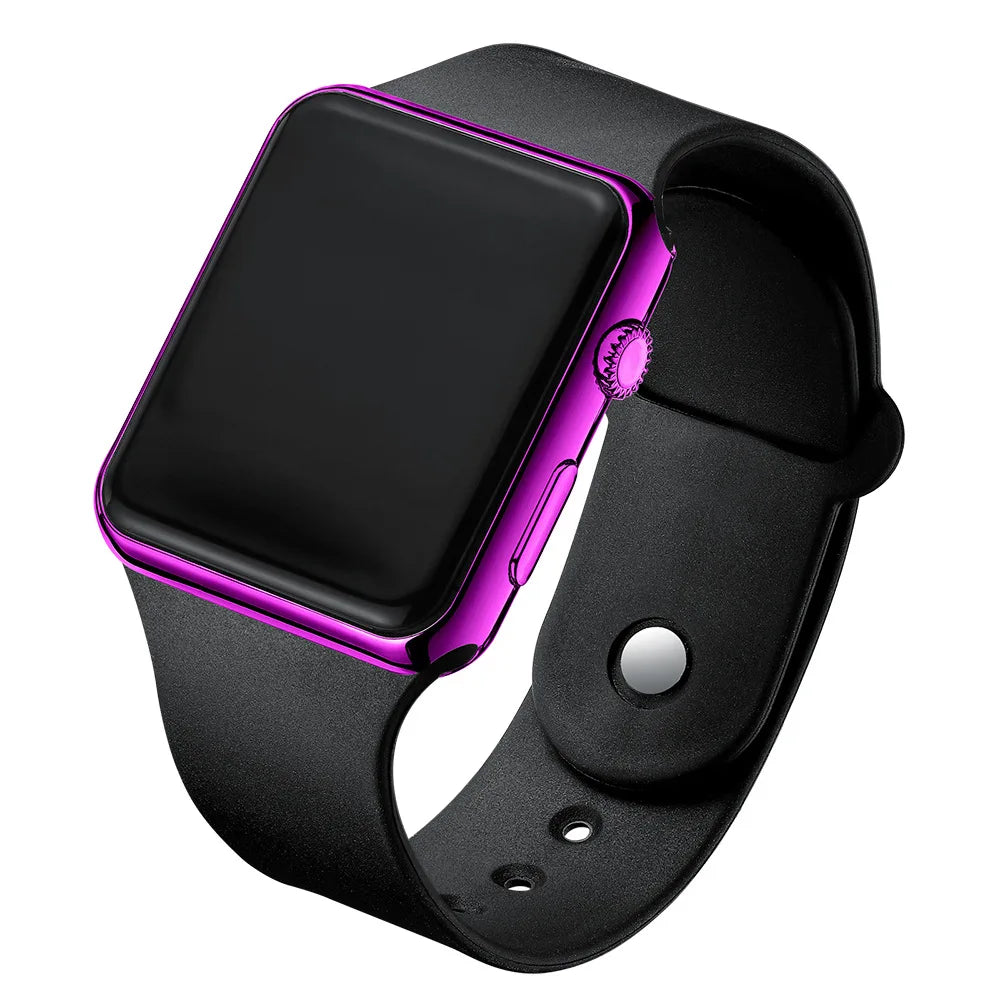 Montre Numérique Sport LED Silicone — Décontractée Mode Homme Femme