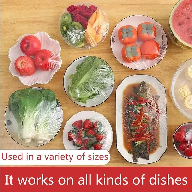 Couvercles Alimentaires Jetables 50 Pièces — Sacs Plastique Fruits & Légumes