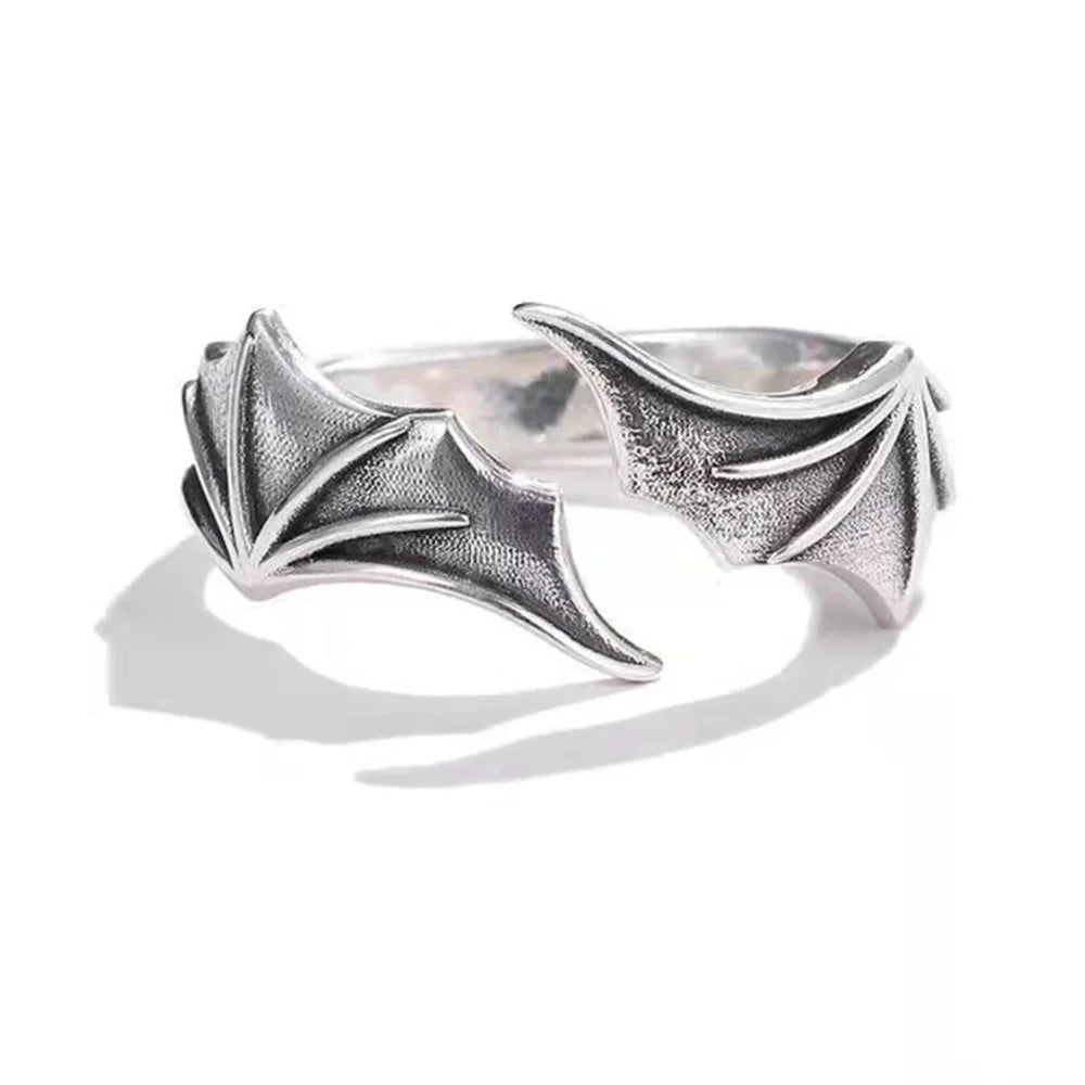 Bagues de couple Anime Angel Demon pour femmes et hommes, bague ouverte réglable Animal, bague assortie Promise, cadeaux de fête, mode