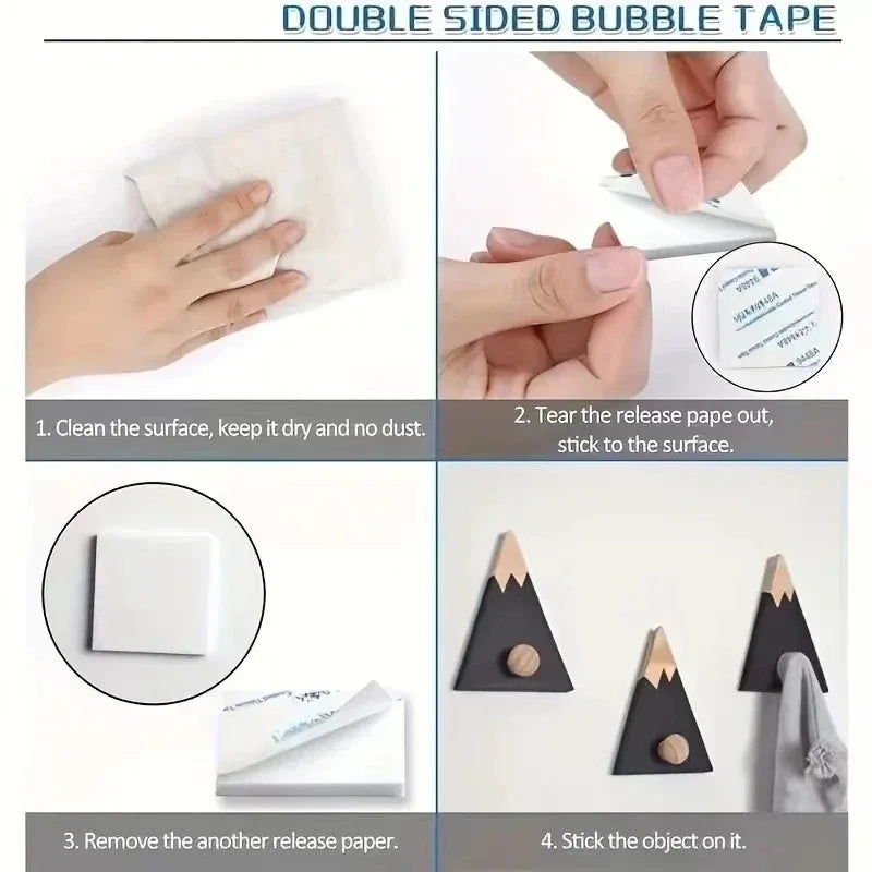 Ruban adhésif Double face 30 pièces, ruban mural adapté à la maison, au bureau, à la voiture et à l'extérieur