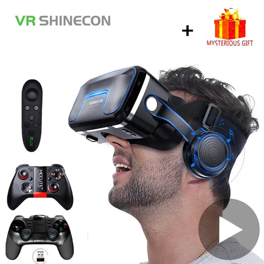 Casque VR 3D réalité virtuelle pour smartphone — lentilles, jeu vidéo, jumelles (v15)