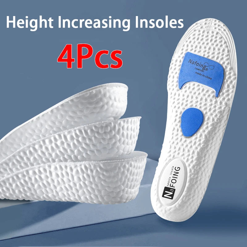Plantillas elevadoras de altura, plantillas deportivas amortiguadoras para hombres y mujeres, almohadillas cómodas y transpirables para zapatos, 2 unidades/4 unidades