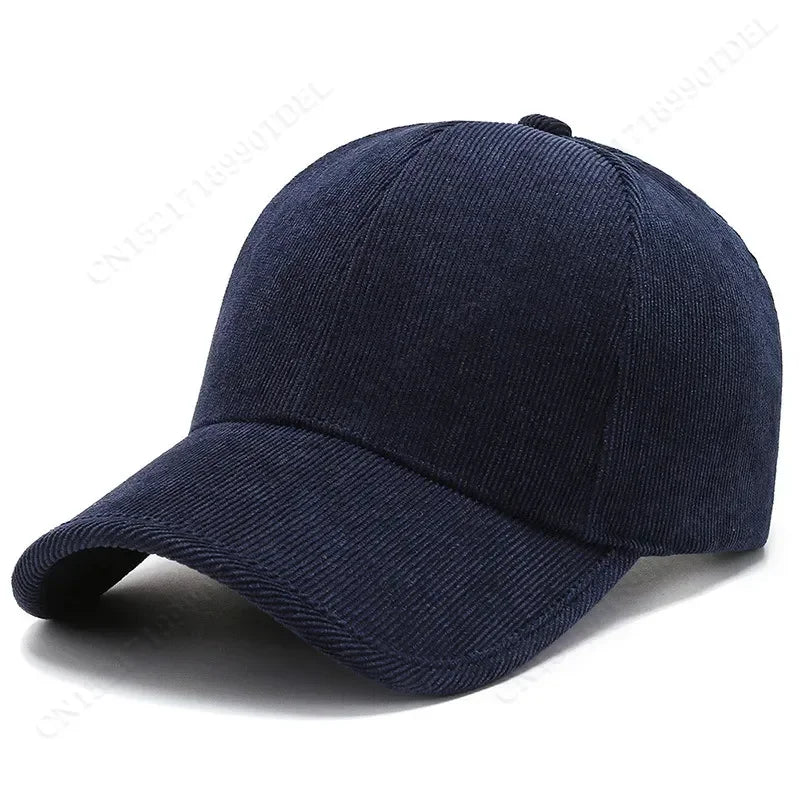 ChimArmyGreen-Winter Baseball Caps for Men and Women, Luxury Corduroy Cap, Hip Hop Snapback, Trucker Hats