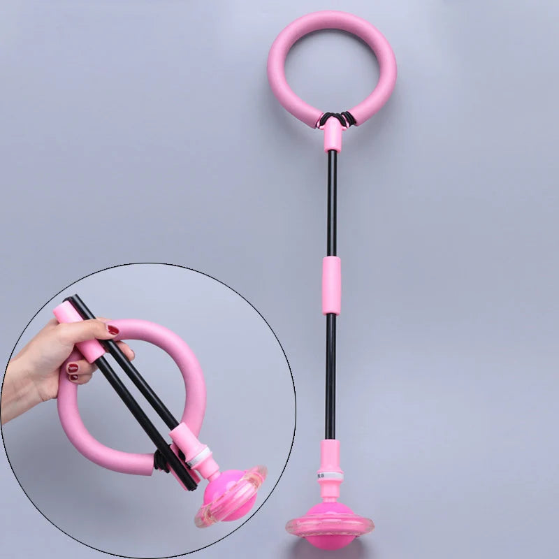 Balle Rebond Flash Auto-Lumineuse — Anneau Saut Rotatif Fitness Enfants Adultes