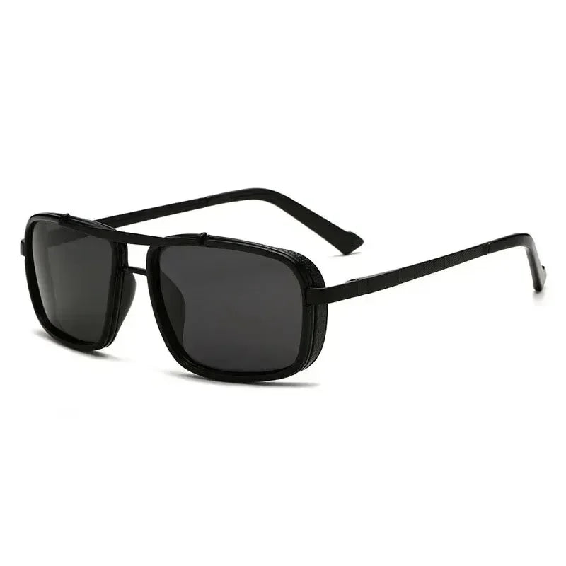 Lunettes de soleil polarisées Punk pour hommes, Vintage, mode Steampunk, carrées, pour la conduite, pour les voyages d'été, UV400
