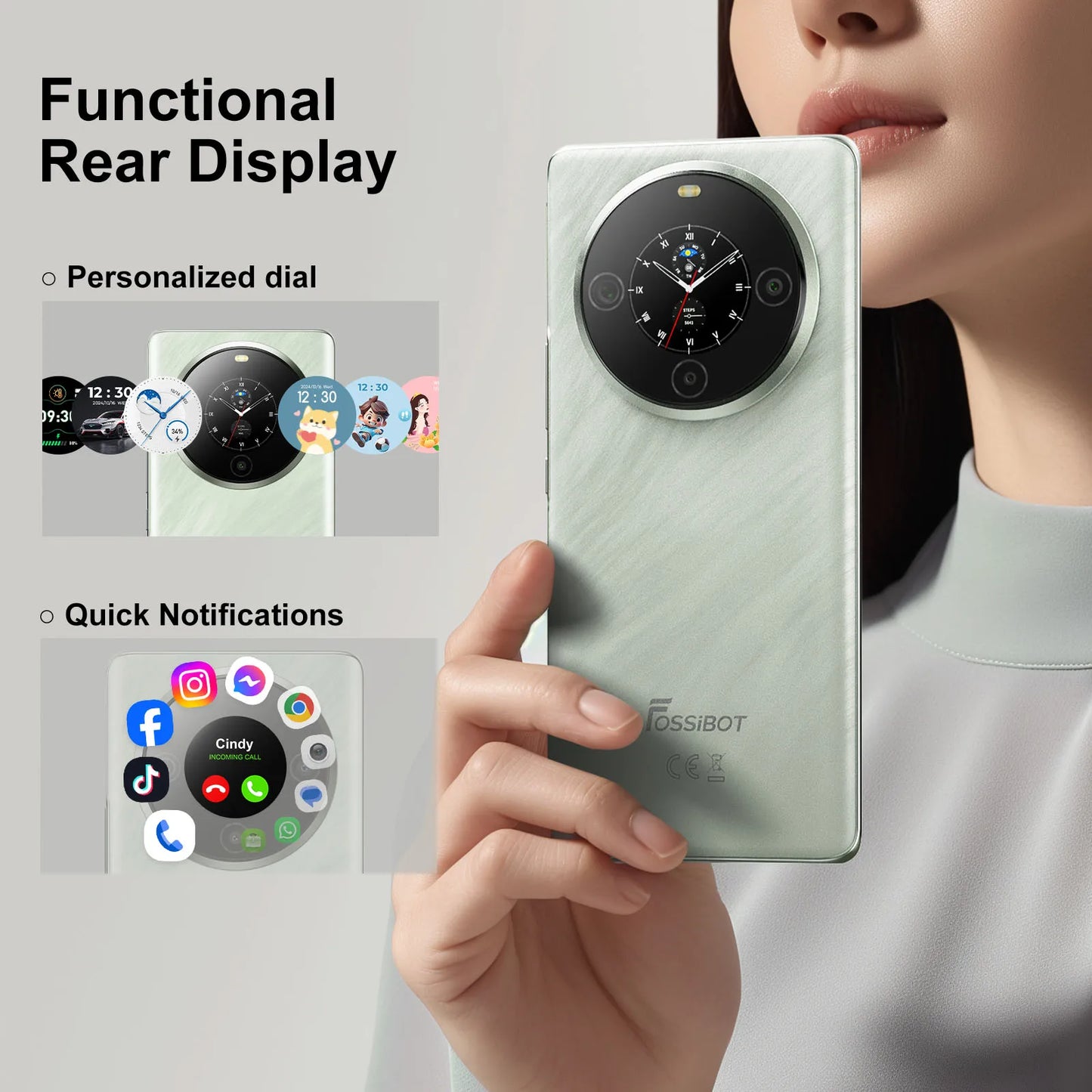 [Estreno mundial] Smartphone FOSSiBOT S3 PRO Pantalla AMOLED de 6,67" Android 14 Hasta 20 + 128 GB Móvil 8 + 64 MP CAM NFC Teléfono móvil