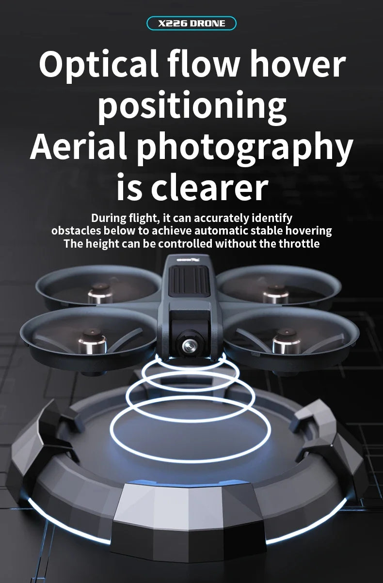 Mini dron profesional 4K Lenovo X226/X226VR, helicóptero teledirigido, avión RC, dron con pantalla, cuadricóptero, juguete de regalo para niños