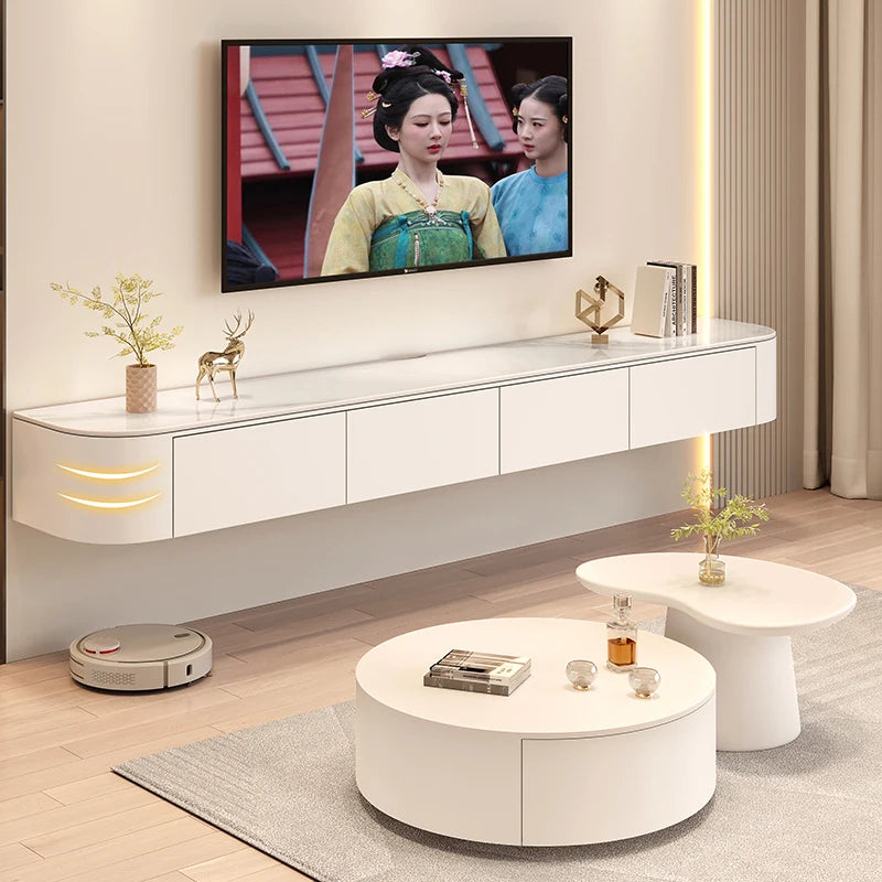 Mueble TV nórdico moderno Premium flotante mueble TV flotante nórdico con cajones Mueble de Salón Mueble de televisión Muebles de casa para salón