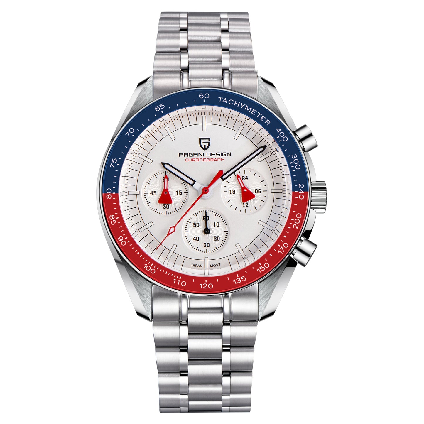 Montre à quartz de luxe pour hommes — chronographe VK63, miroir saphir AR, lumineuse, cadeau 2025