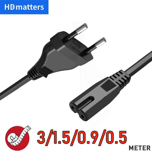 Cordon d'alimentation ue cordon d'alimentation européen ue Non polarisé IEC-320-C7 à CEE 7/16 câble d'alimentation ca pour DJI Mavic Air 2/2S PS4 PS5 Xbox TV