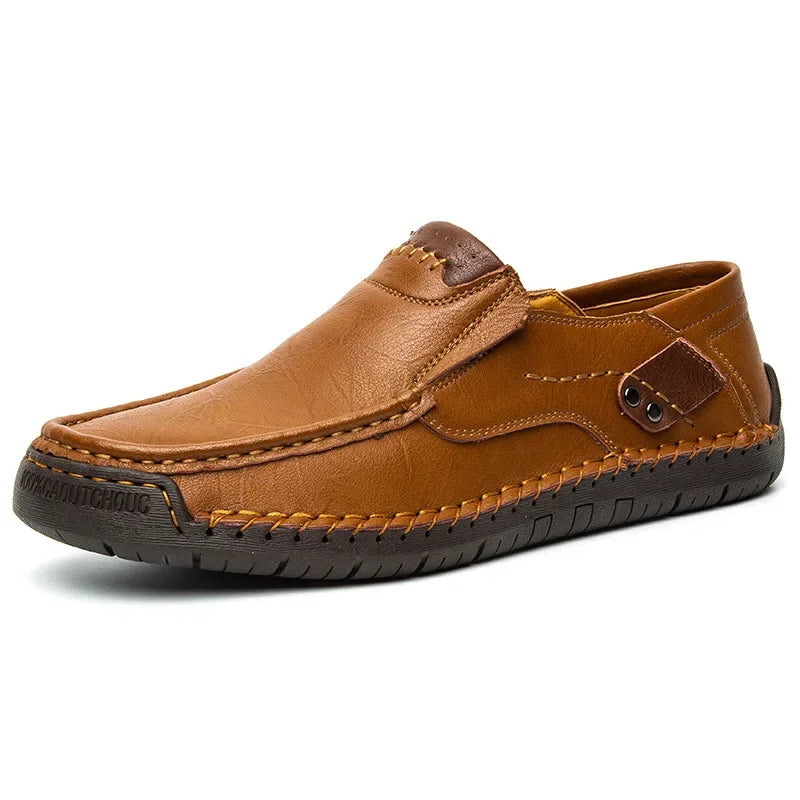 Men's Leather Loafers, Italian Driving Shoes, Breathable, Handmade, Casual