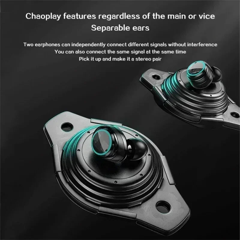 Casque sans fil Bluetooth — contrôle tactile, réduction du bruit, stéréo, étanche