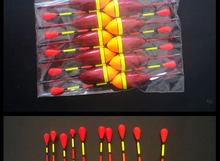 Ensemble de 10 Flotteurs de Pêche — Taille Mixte, Bouée Bobber