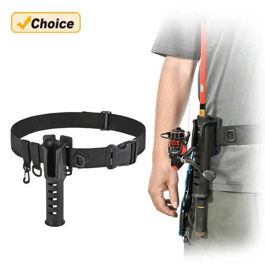 Ceinture de pêche réglable pour homme avec porte-canne, en nylon, pour la pêche en wading, support de canne portable, accessoires de pêche