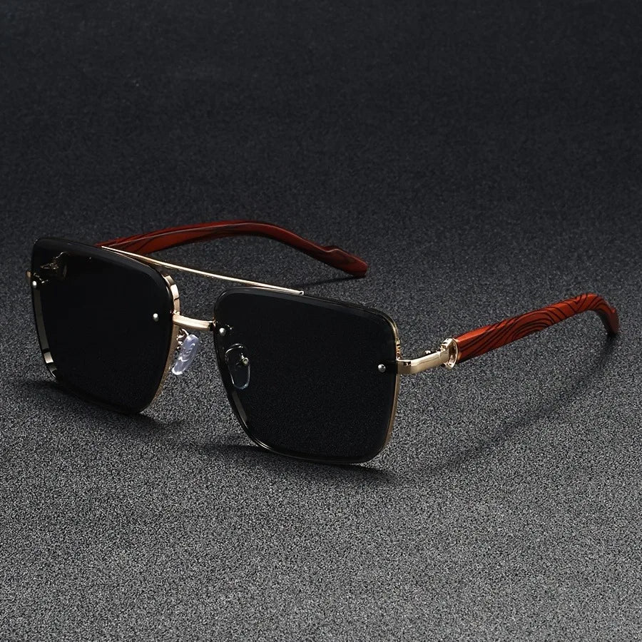 Lunettes de soleil carrées pour hommes — vintage, femmes, mode, rétro, 2025