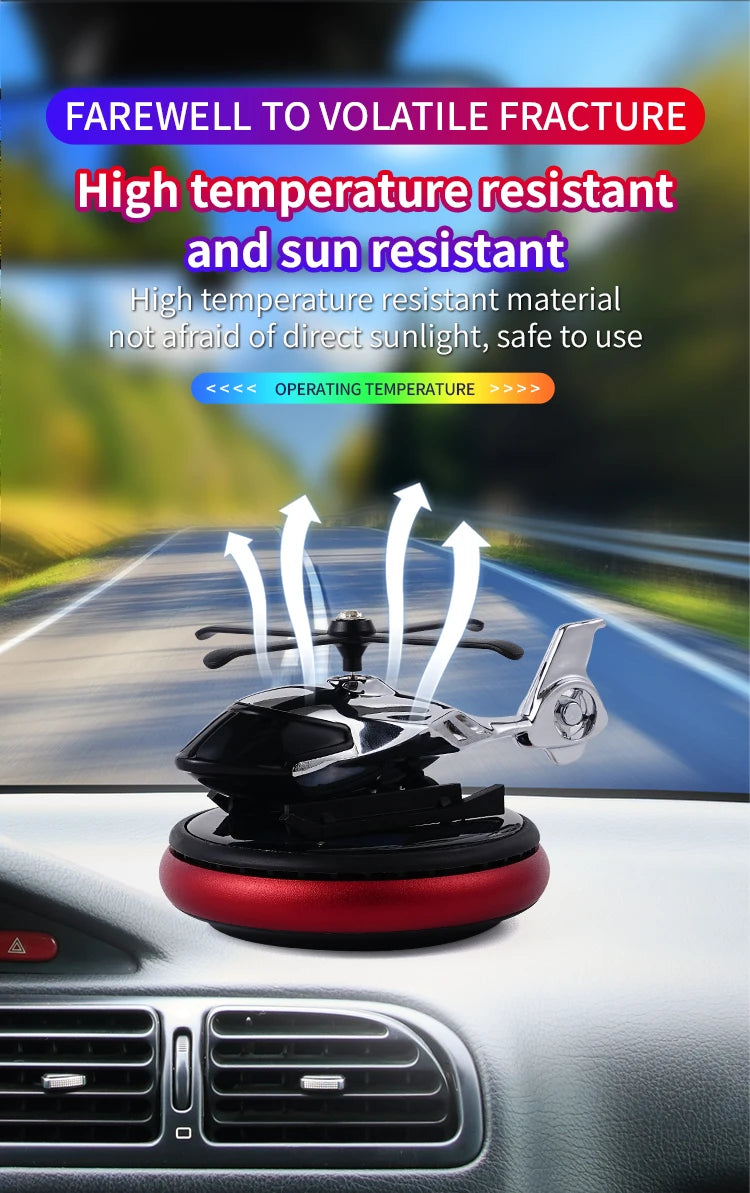 Ornements de voiture sans odeur de parfum bricolage pour hommes, énergie solaire, étiquettes d'air rotatives à tarte, accessoires de décoration, diffuseur de parfum