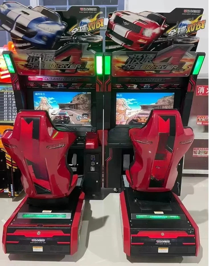 Machine de Jeu Voiture de Course Arcade — Simulateur, Attractions, Conduite à Pièces