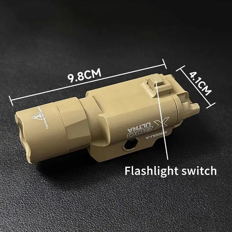 Lampe tactique à montage sur rail de 20 mm, chasse en plein air, jeu CS, lampe torche LED multifonctionnelle
