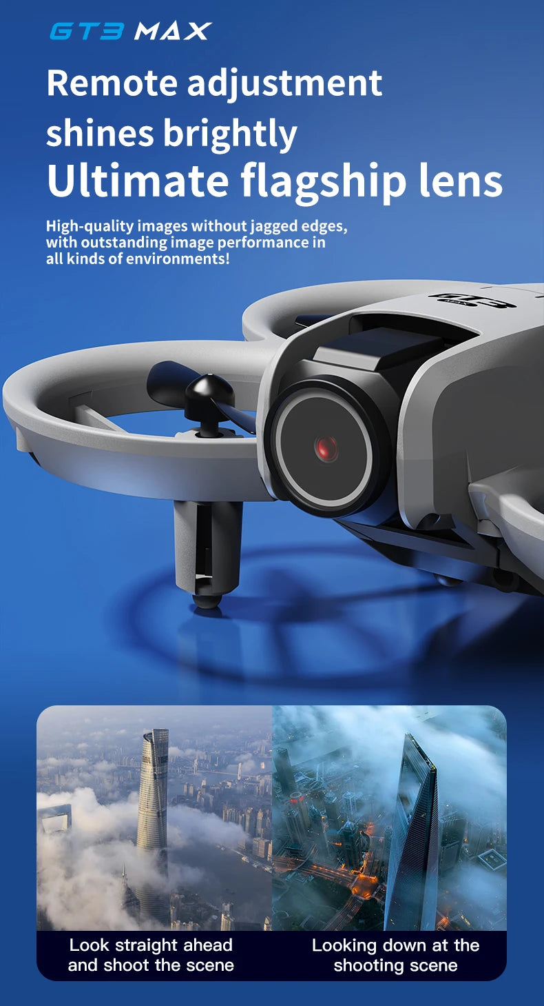 Drone 8K HD grand écran — positionnement flux optique, moteur brushless, évitement intelligent d'obstacles