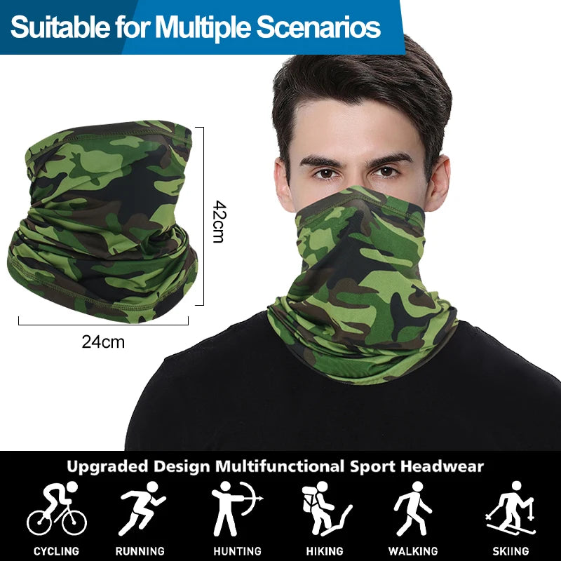 Masque facial de cyclisme absorbant la sueur, respirant, entraînement de pêche, Sport, UV, écharpe de cou, guêtre d'été, Bandana pour le visage de vélo