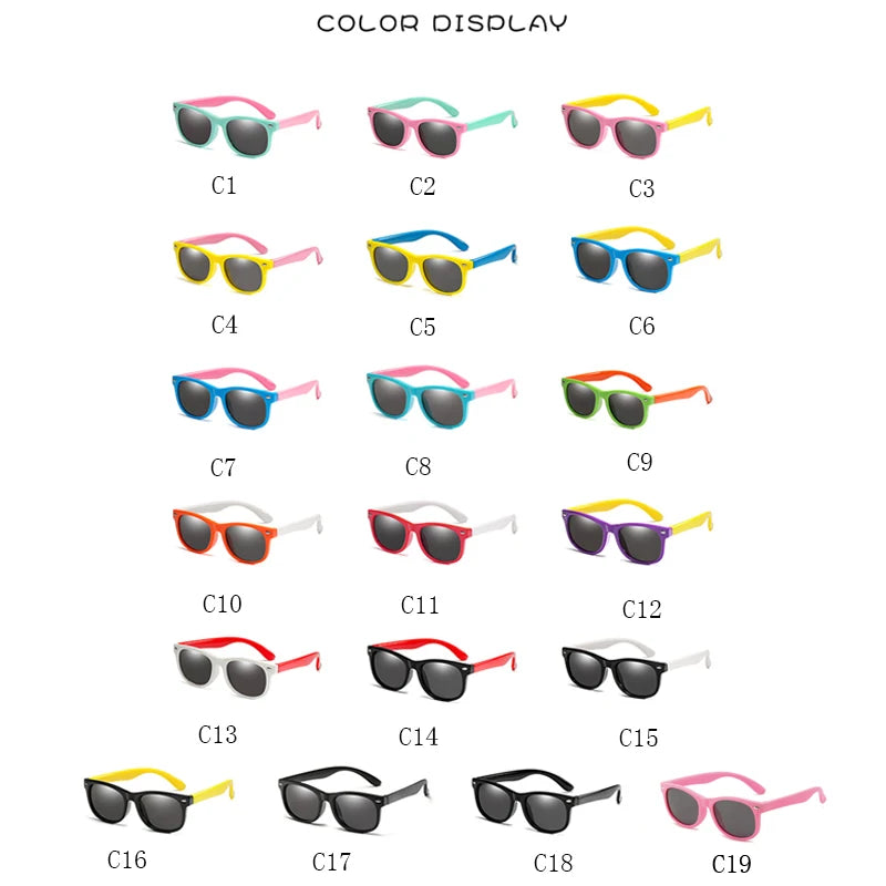 RUISIMO Kids Polarized Sunglasses TR90 Boys Girls Sunglasses Silicone Safety Glasses Children's Gift Baby UV400 Glasses