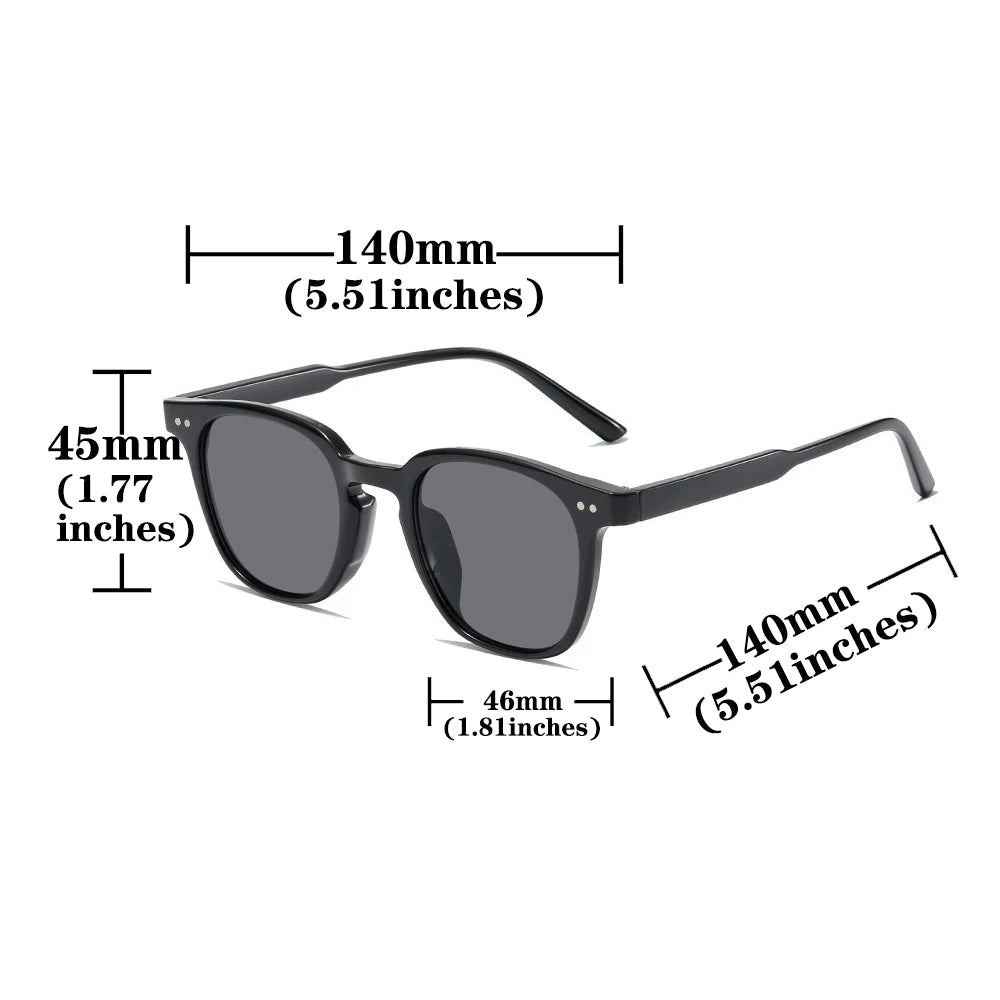 Lunettes de Soleil Carrées Vintage Femme & Homme — Petites Rondes Mode