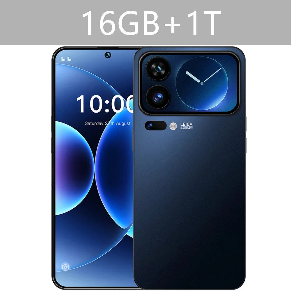 Smartphone M17 Pro Max 7.3HD 2026 NOUVEAU CHAUD Pas Cher 5G Double SIM 7800mAh Android 15 Version Globale Téléphones Mobiles