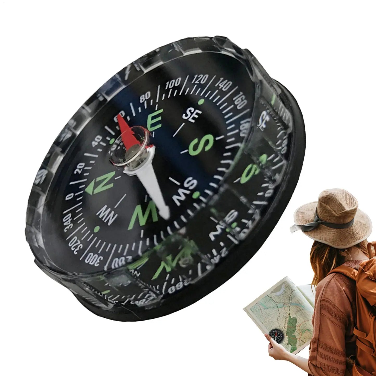 Boussole de Randonnée Étanche Multifonctionnelle — Survie, Alpinisme & Navigation