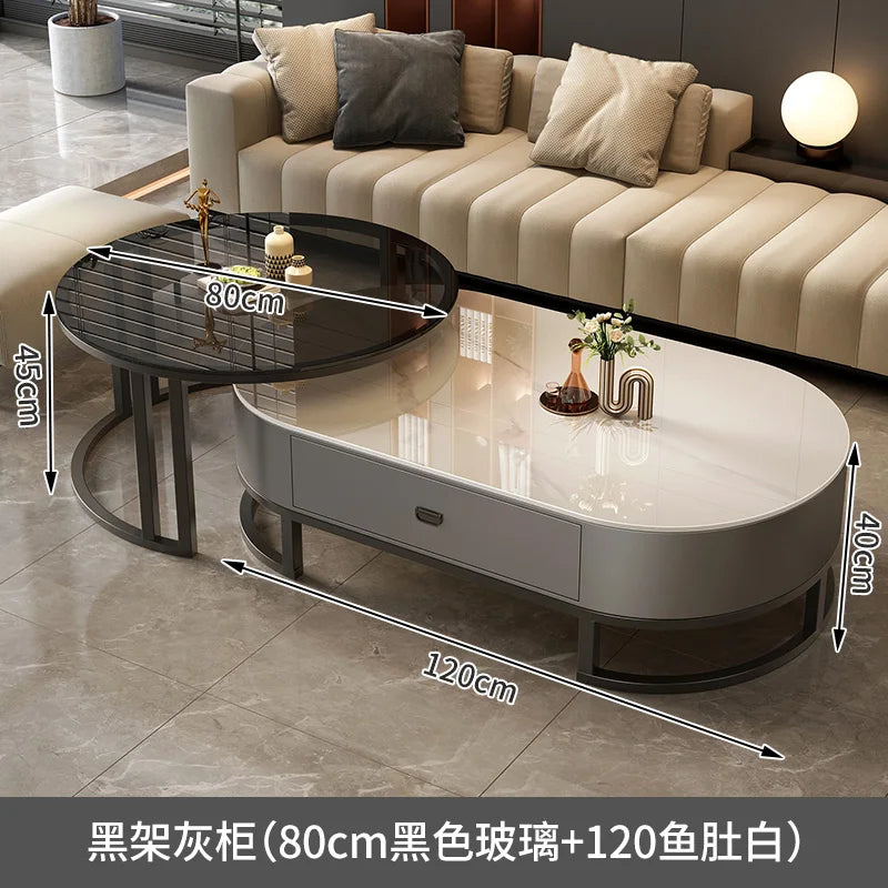 Tables basses extensibles rondes modernes — minimalistes, design livre, meubles salon