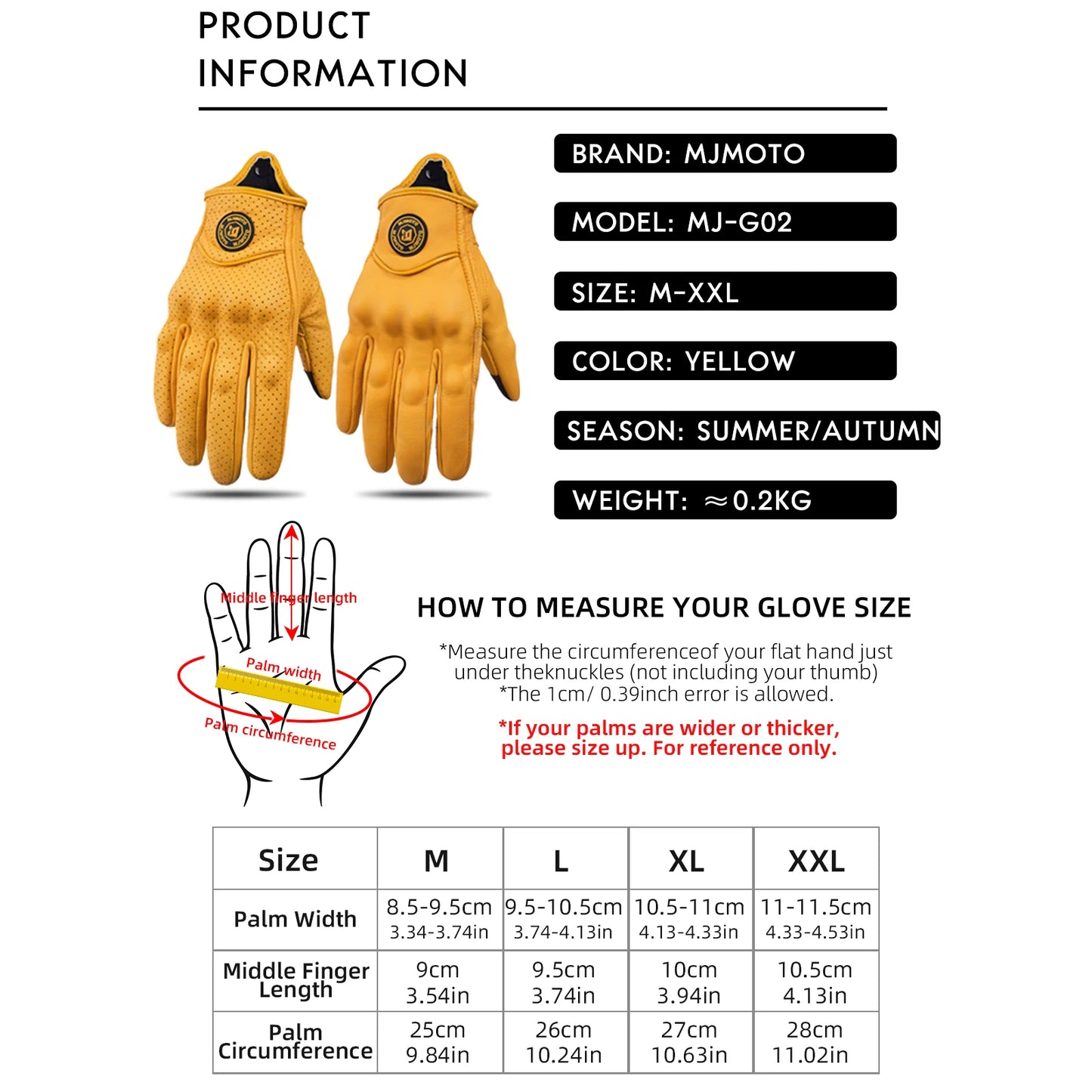 Gants de Moto Rétro en Cuir Jaune pour Homme et Femme, Accessoire Perforé et Respirant pour Course de Vélo, Écran Tactile, Motocross