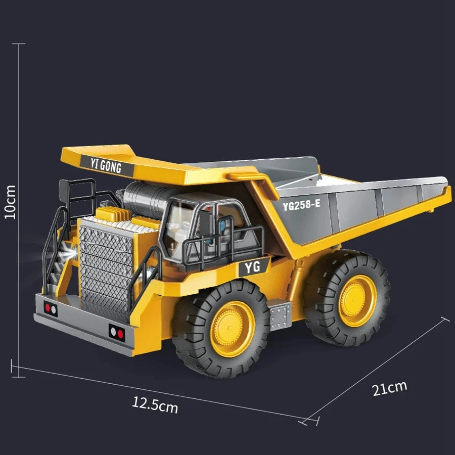 Pelle télécommandée 4WD, camion à benne basculante en alliage 4x4, Bulldozer, modèle Radio, voiture RC, véhicule de Construction, jouet, cadeaux pour enfants