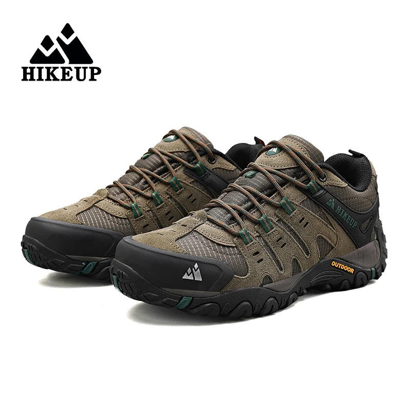 HIKEUP chaussures de randonnée pour hommes chaussures d'extérieur en daim et cuir résistant à l'usure hommes Trekking marche chasse baskets tactiques