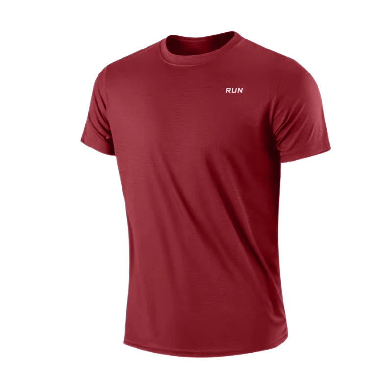 Men's Short Sleeve T-Shirt, Quick Dry, Moisture Wicking, Crew Neck, Workout Training, Sports Shirt, Gym, Running, Lightweight Y