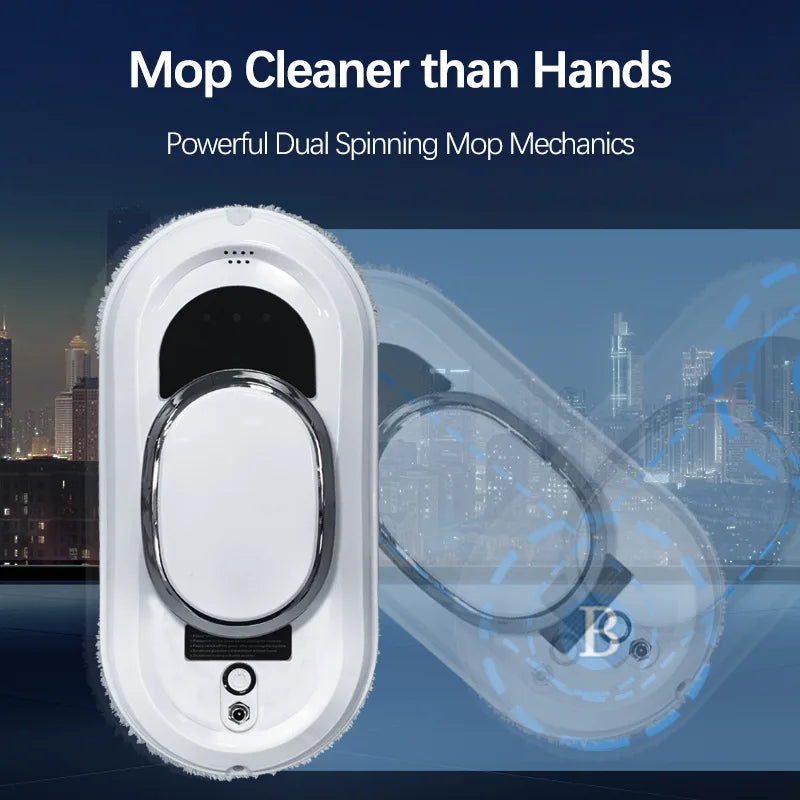 Robot nettoyeur de vitres intelligent — aspirateur, électrique, télécommande, maison (v2)