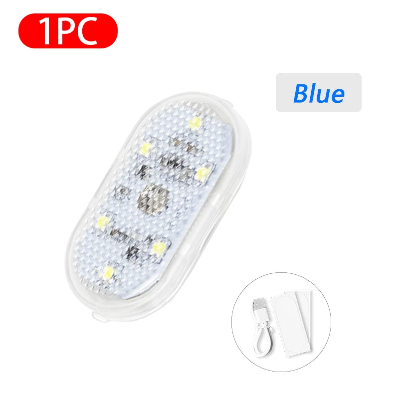 BLALION-Luces táctiles LED inalámbricas para coche, iluminación interior magnética, plafón de techo, lámpara de lectura, lámpara de puerta automática, carga por USB, 5V