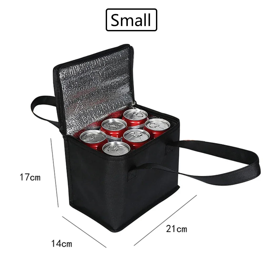 Sac isotherme Portable pour déjeuner, isolation pliante, sac de glace pour pique-nique, sac thermique pour aliments, porte-boissons, sacs isolés, sac de livraison de bière