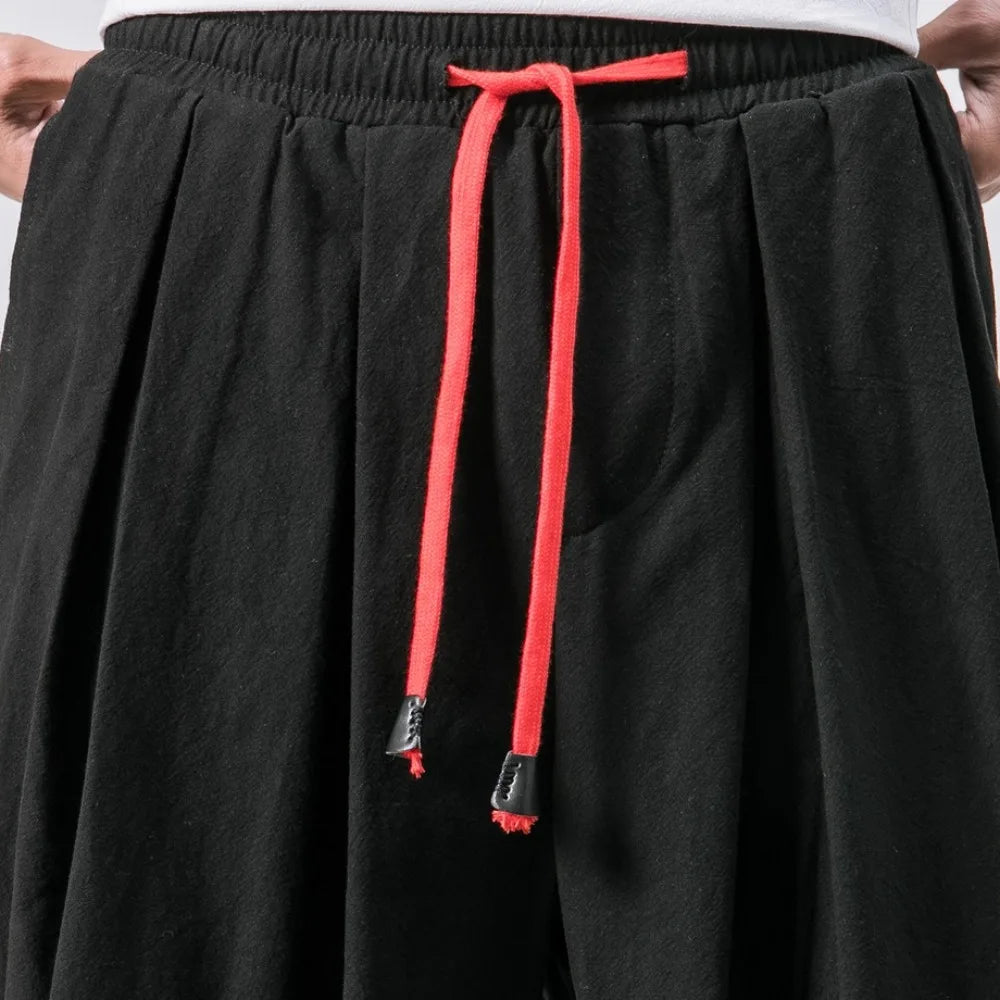 Pantalón sarouel de algodón y lino para hombre, jogging informal, estilo chino, alta calidad, nuevo