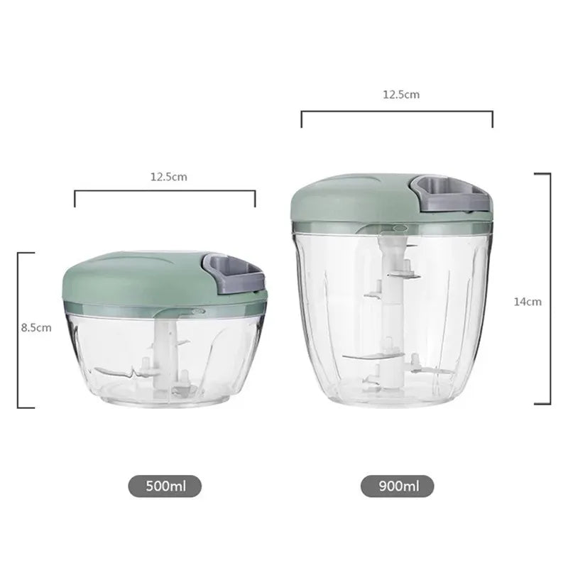 Hachoir à viande manuel 500/900ML, hachoir à ail rotatif, presse-ail, coupe-oignon et légumes, accessoires de cuisine
