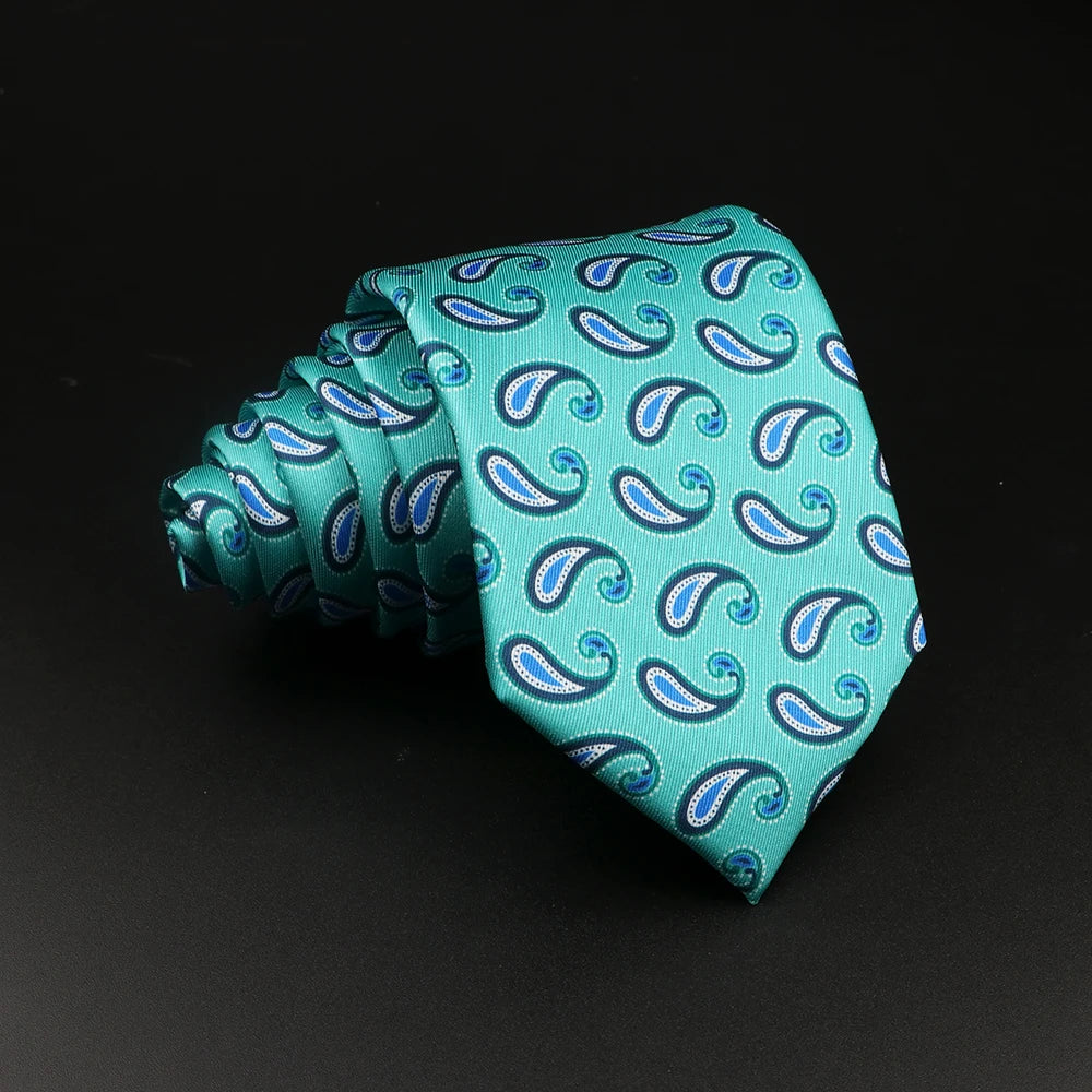 51 Estilos hombres corbatas de seda Jacquard a rayas a cuadros corbata floral accesorios uso diario camisa traje corbata regalo de fiesta de boda